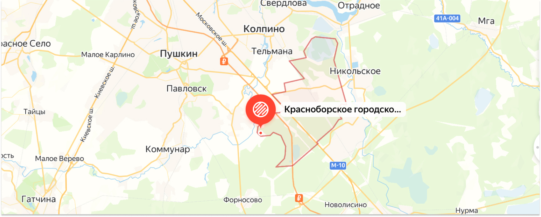 Коттеджный поселок Домик у Леса на карта